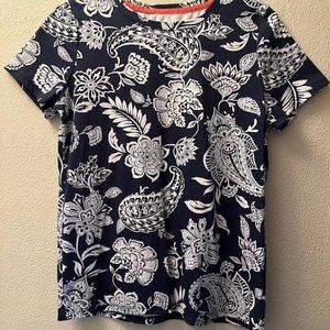 cg cg size medium navy/white tee